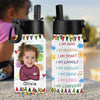 Personalized Back To School I Am Kind Kids Water Bottle With Straw TH10 894187