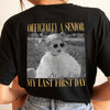 Personalised Vintage Photo And Year Senior - Officially A Senior - My Last First Day Back Dark Shirt HA75 922040