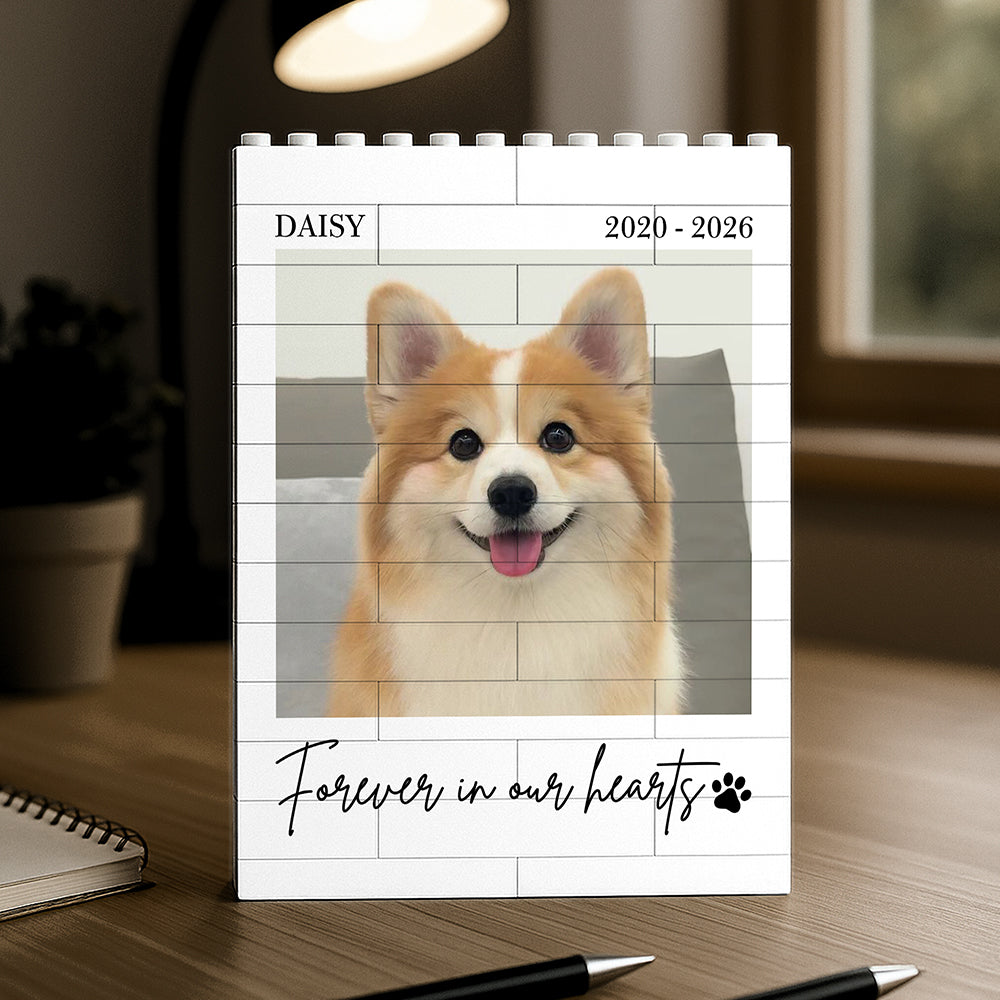 Custom Dog Photo Memorial Building Brick Blocks Gift For Dog Lover CH07 180500