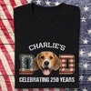 Custom Photo Dog Cat Dad Mom Celebrating 250 Years Dark Shirt HO82 900328