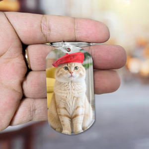 Custom Photo Don't Cry For Me - Memorial Metal Keychain Sympathy Gift, Gift For Pet Owners, Pet Lovers HO82 894494