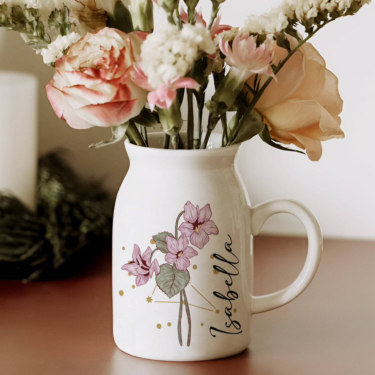 Personalized Flowers And Constellations Flower Vase TH10 894427