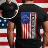 We the People T-Shirt, 250 Years of Freedom Betsy Ross Flag Back & Front Dark Shirt CH07 910528