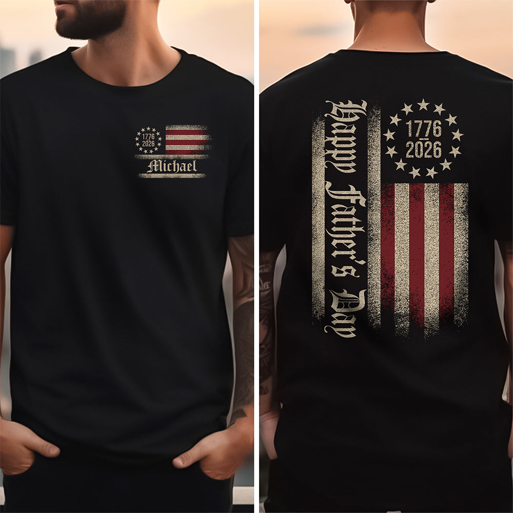 Custom Name USA 250th Anniversary Front & Back Shirt HA75 920940