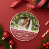 Custom Photo Our First Christmas As Mr Mrs Glass Ornament TH10 171427