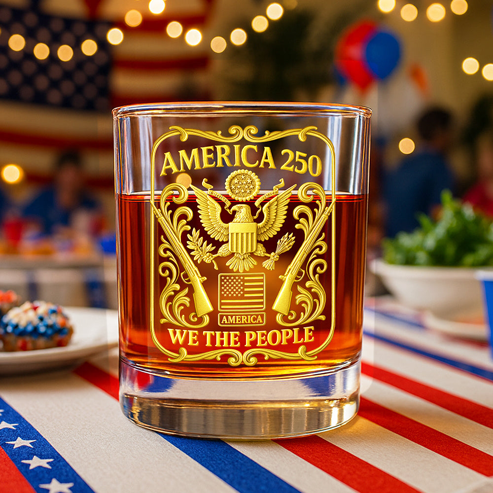 200th anniversary cinncinati drinking glass 1776 - 2026 America 250th Anniversary Whisky Glass