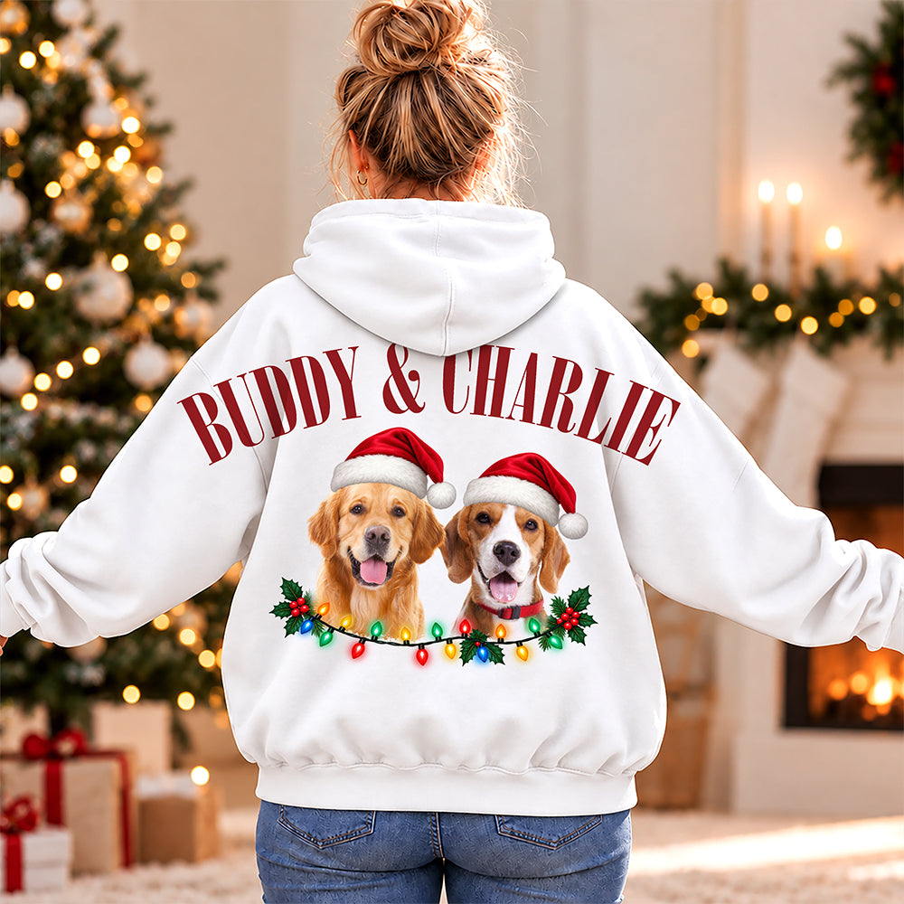 Custom Dog Cat Photo Christmas Shoulder To Shoulder Sweatshirt Gift For Pet Lovers TH10 171409
