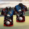 Personalized Name American Eagle Patriotic Polo Shirt For Golf Lovers HA75 921114