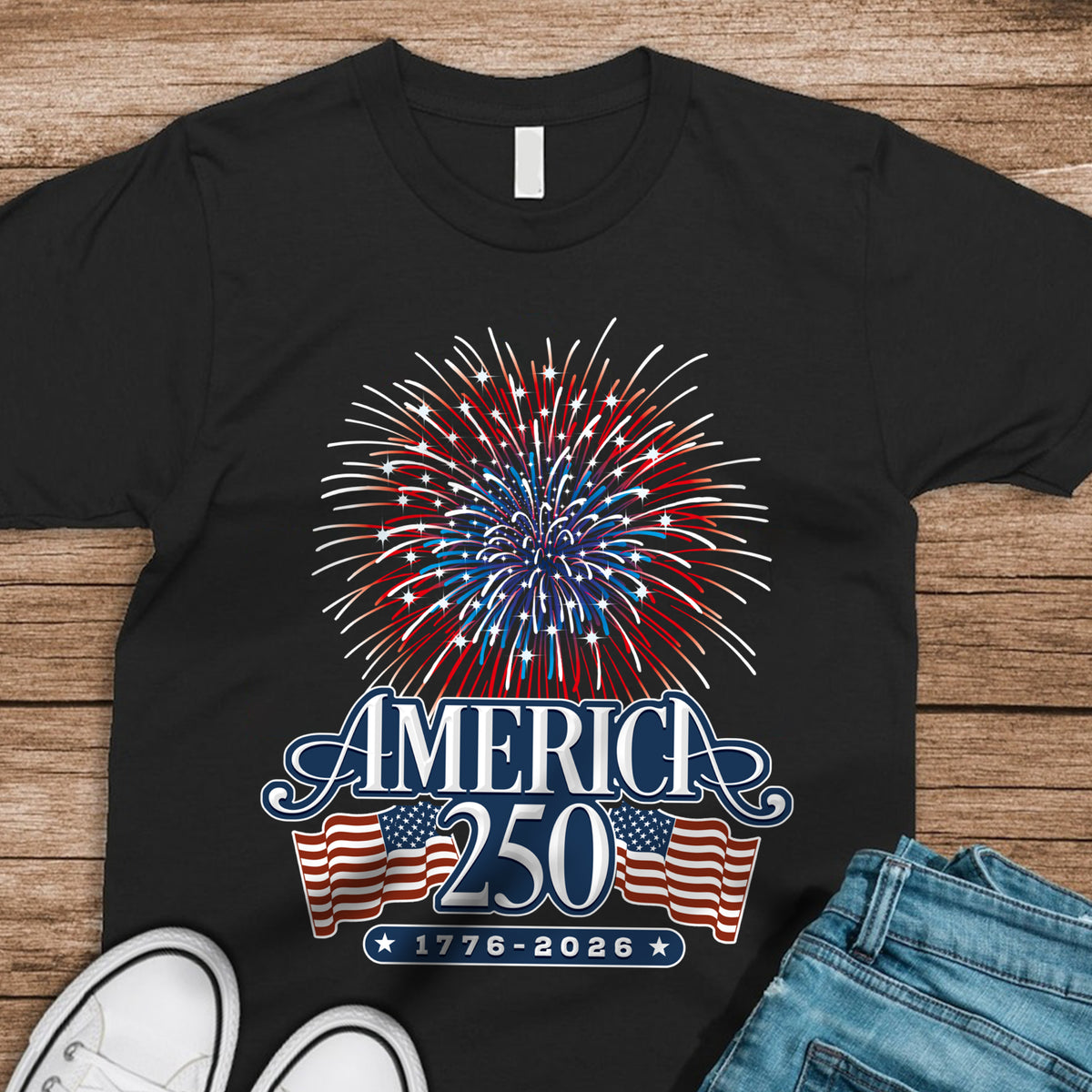America 250 Firework Front Shirt TH10 894637