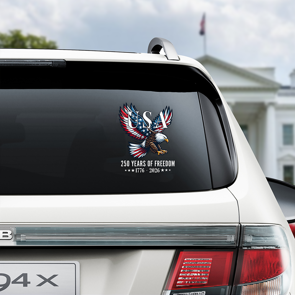 250 Years Of Freedom Patriotic Eagle Car Window Decal Sticker HO82 901164