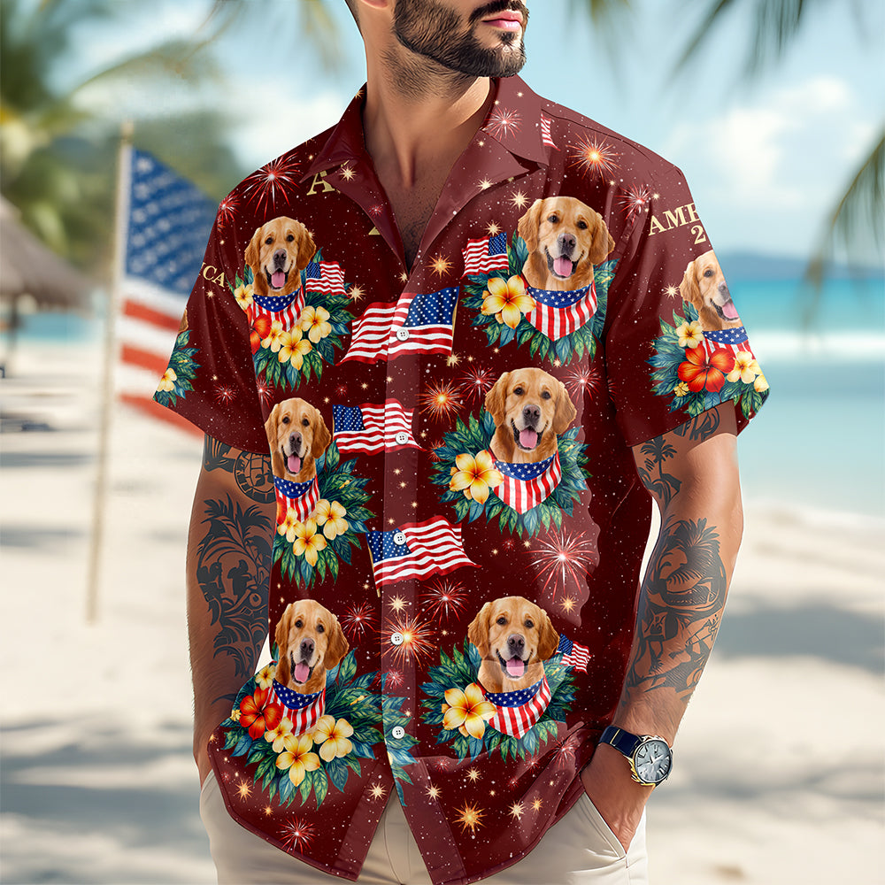 Custom Dog Cat Photo America 250 Hawaii Shirt Gift For Pet Lovers CH07 911048