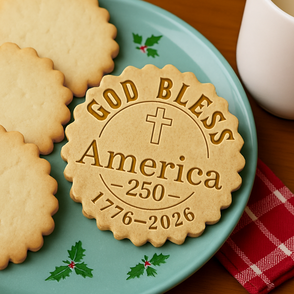 God Bless America 250 1776-2026 Cookie Stamp CH07 910848