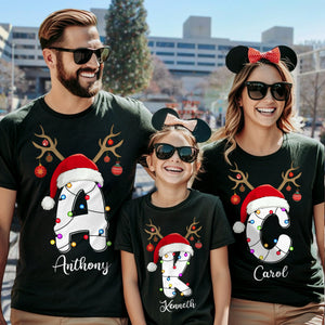 Custom Name Family Monogrammed Christmas Dark Shirt HO82 893034