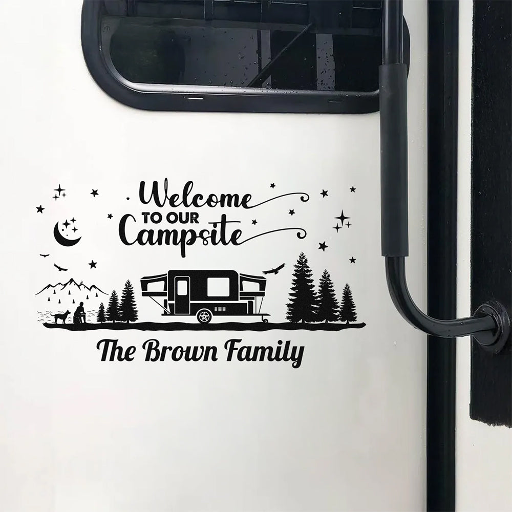 Personalized Welcome to Our Campsite RV Decal Sticker LM32 669405