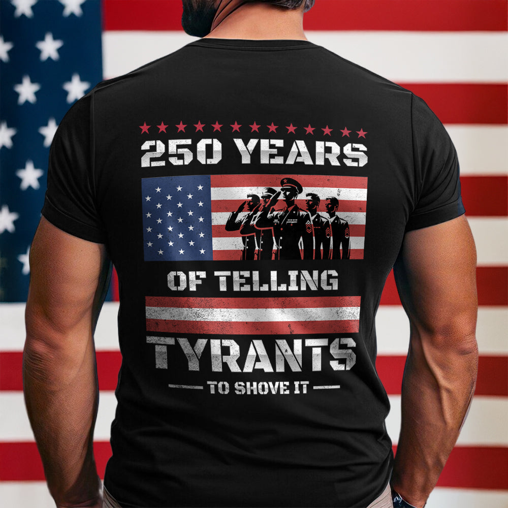 250 Years USA 250th Anniversary America Celebration Back Side Dark Shirt CH07 896740