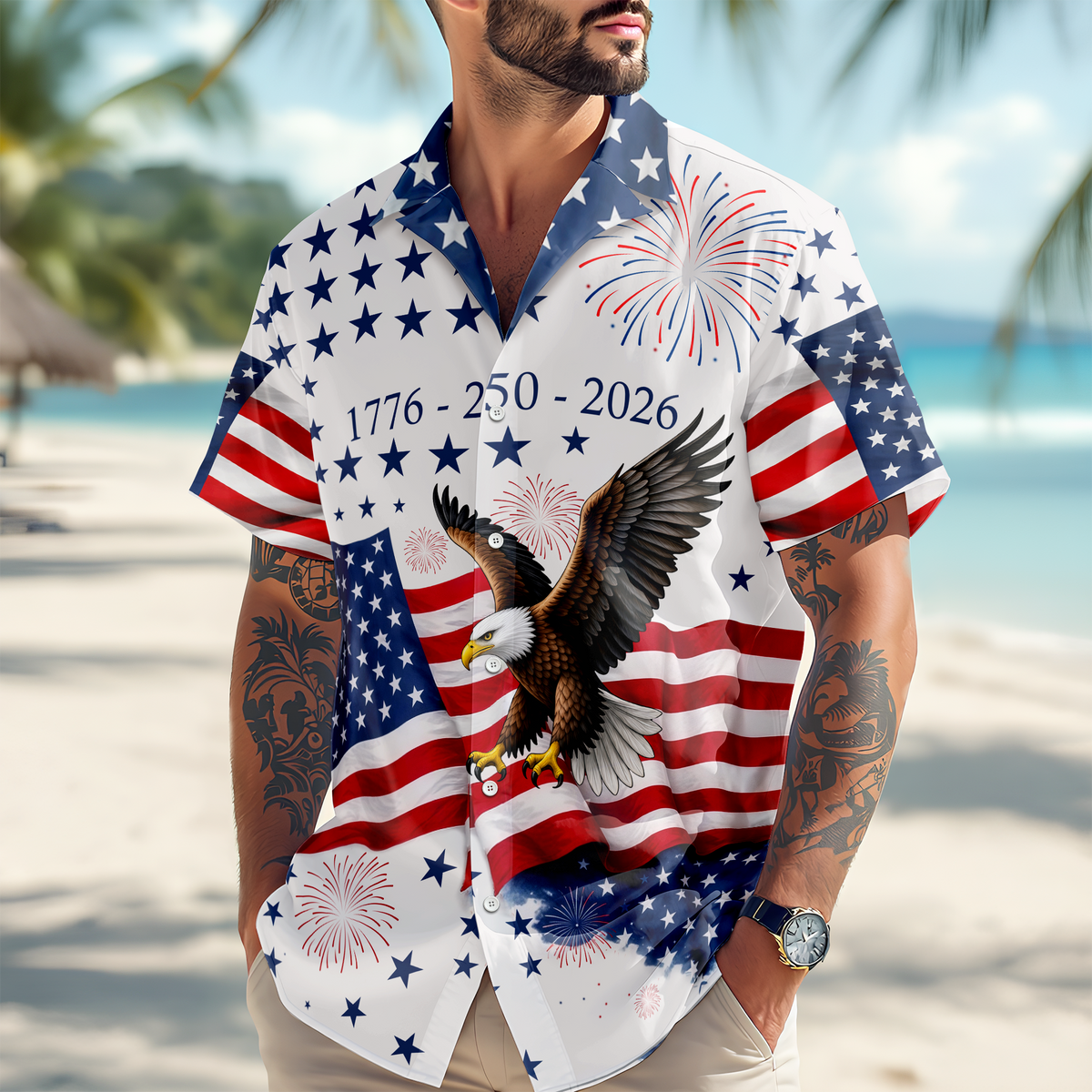 America 250th Anniversary 1776 - 2026 Patriotic Hawaiian Shirt CH07 911130