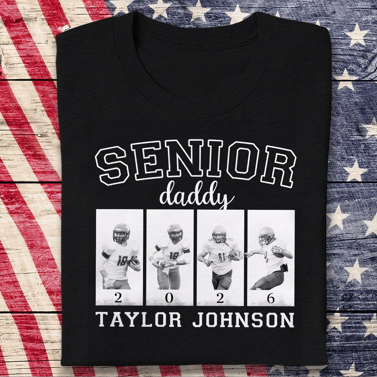 Custom Photo Senior Football Mama Dark Shirt Gifts For Football Mom, Football Lover CH07 899446