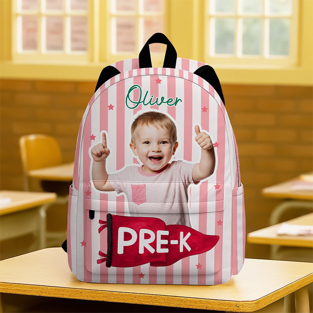 Custom Photo Grade Pennant Spirit Backpack - Personalized Gift For Back To School HO82 902830
