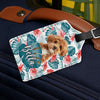 Custom Photo Dog Cat Tropical Pattern Luggage Tag HA75 892720