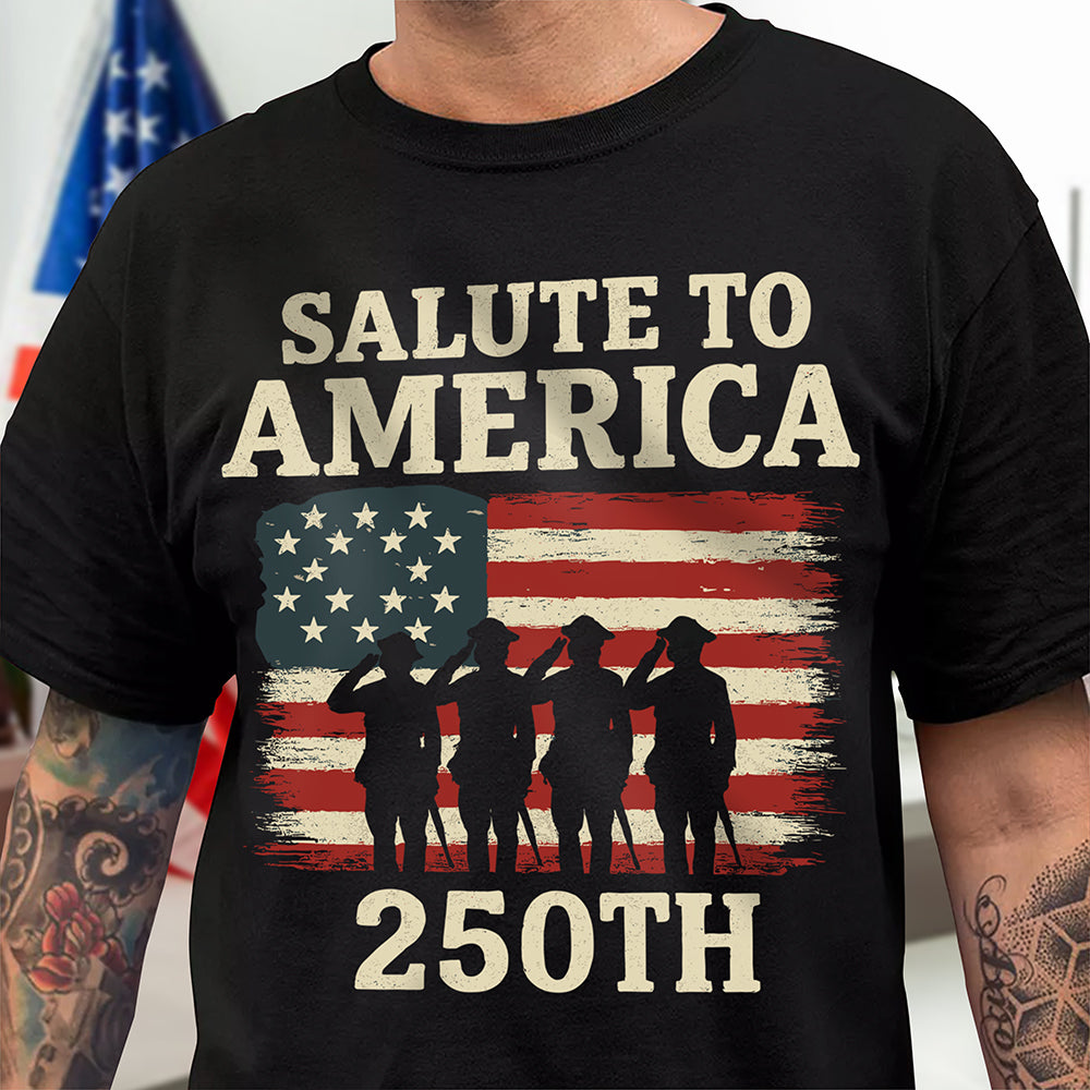 Salute To America 250th Veteran Dark Shirt Happy America 250 Gifts CH07 896690