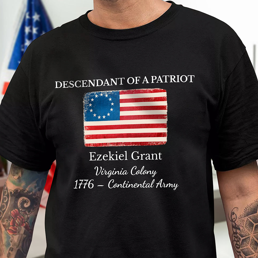 Custom Descendant of a Patriot Heritage Dark Shirt LM32 895551