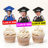 Custom Funny Face Class of 2026 Cupcake Toppers, Personalized Photo Graduation Party Favors LM32 899423