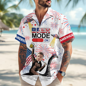 Custom Face 4th Of July Bigfoot Drink Beer Hawaiian Shirt Funny Gift CH07 895692