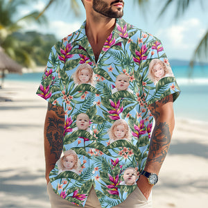 Custom Hawaii In The Air Face Human Photo Family Hawaii Shirt HO82 893834