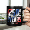 Custom Name 250 Years of American Independence Patriot Black Mug LM32 895149