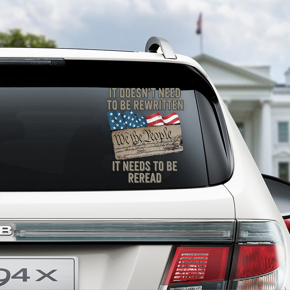 We The People US Flag Car Window Decal Sticker HA75 898234