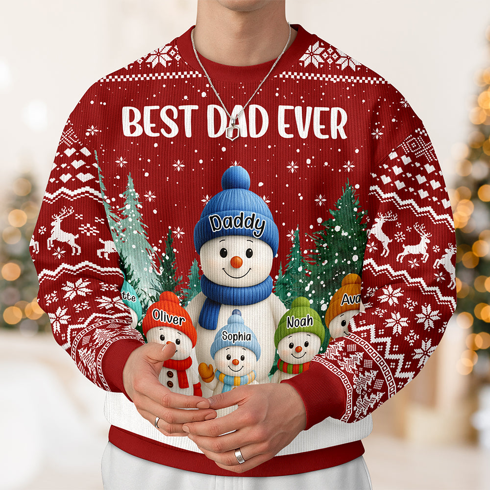 Custom Snowman Family Personalized Ugly Sweater Christmas Gift HA75 898430