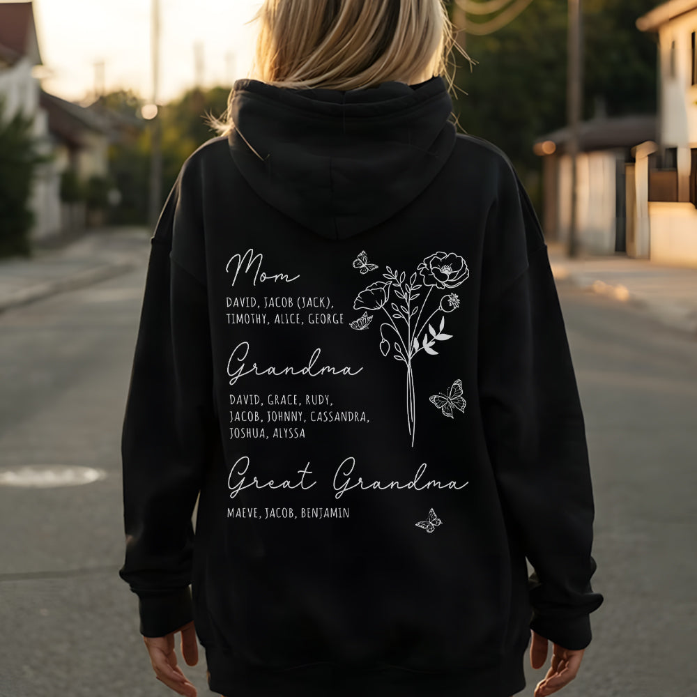 Custom Kid Name Personalized Back Dark Shirt For Mom, Mother Day Gift TH10 898755