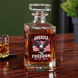 America 250 Years of Freedom Patriotic Eagle Flag Decanter HA75 897340