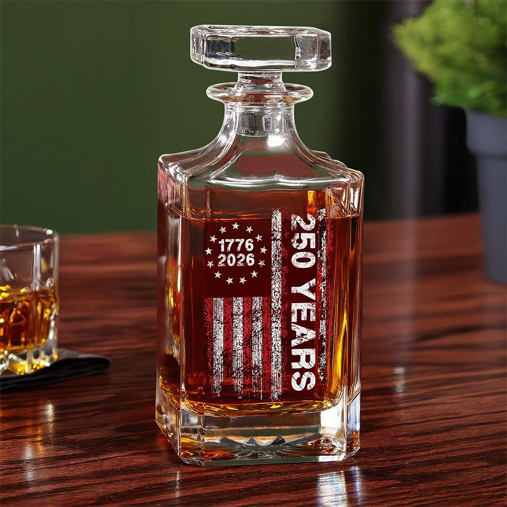 America 250th Birthday US Flag 250 Years We The People Decanter HA75 897388