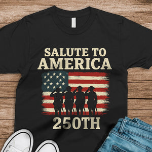 Salute To America 250th Veteran Dark Shirt Happy America 250 Gifts CH07 896690