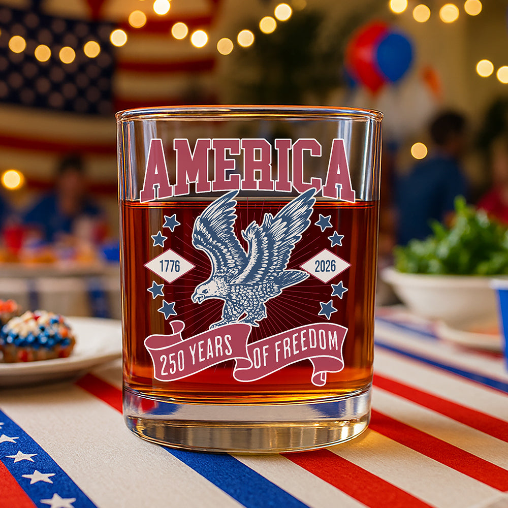 America 1776 - 2026 250 Years Of Freedom Whiskey Glass HA75 897022