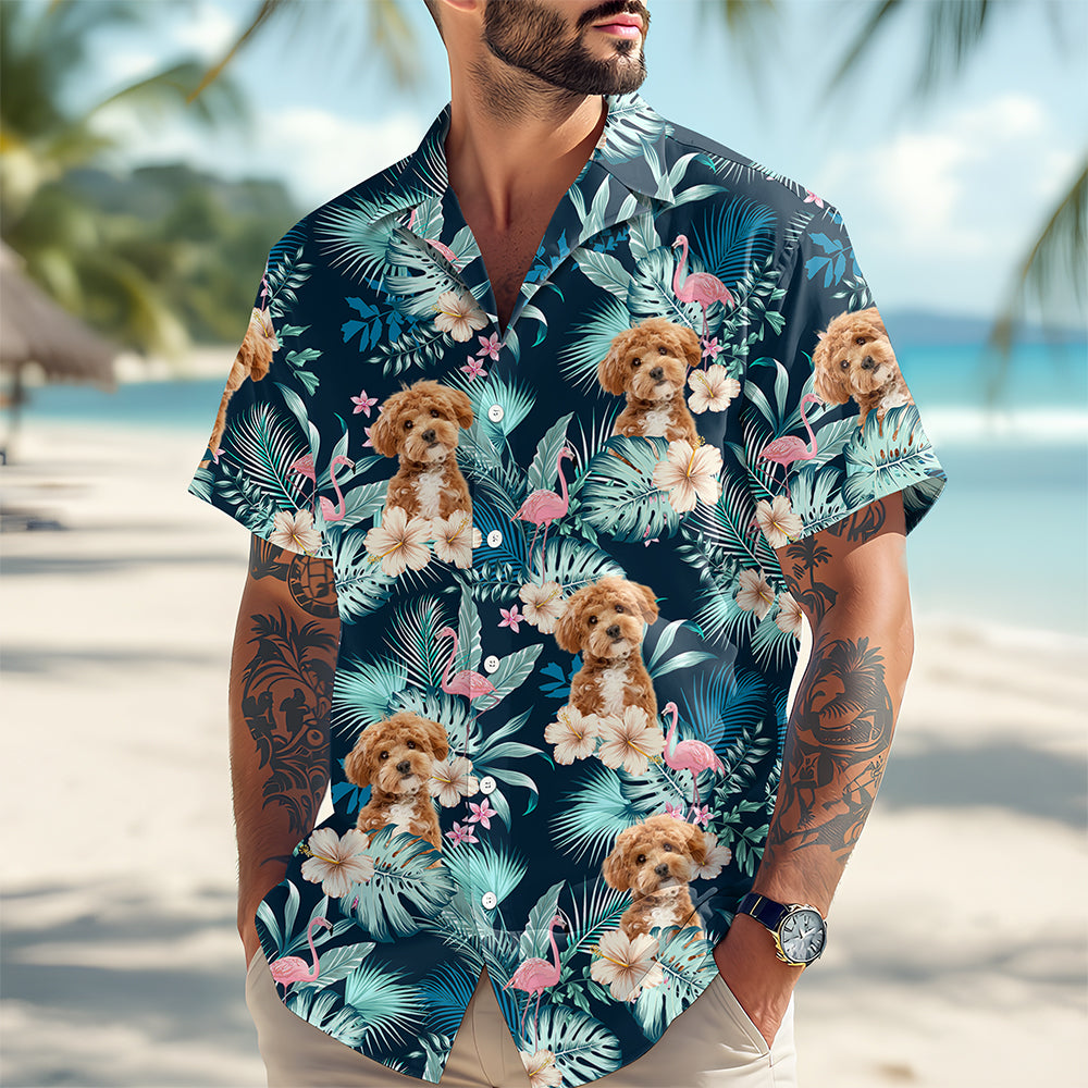 Custom Dog Photo Tropical Vacation Aloha Hawaii Shirt Gift For Dog Lovers HO82 894310