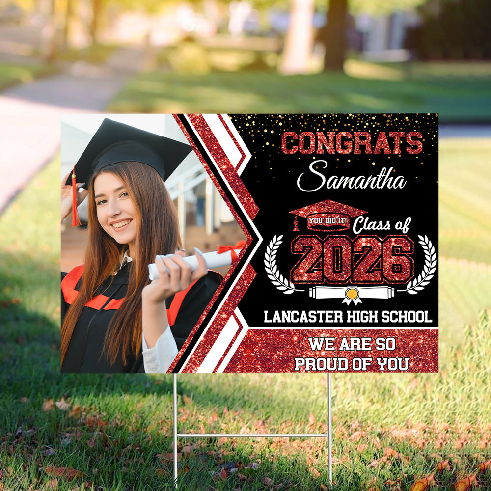 Personalized Congrats Class Of 2026 We Are So Proud Of You Yard Sign TH10 898561