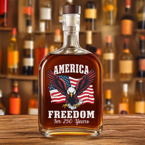 America 250 Years of Freedom Patriotic Eagle Flag Whiskey Bottle HA75 897338