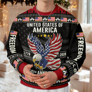 United State Of America Freedom 250 Years Ugly Sweater TH10 896559