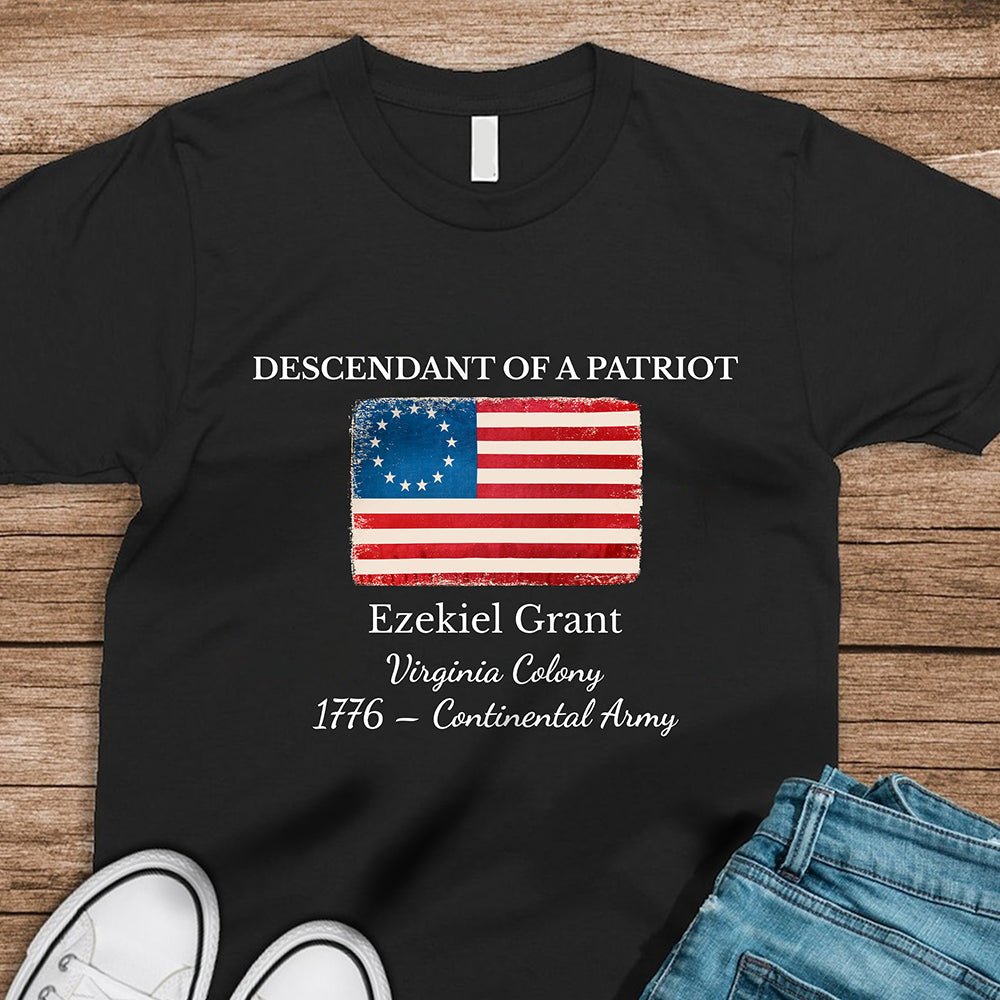 Custom Descendant of a Patriot Heritage Dark Shirt LM32 895551