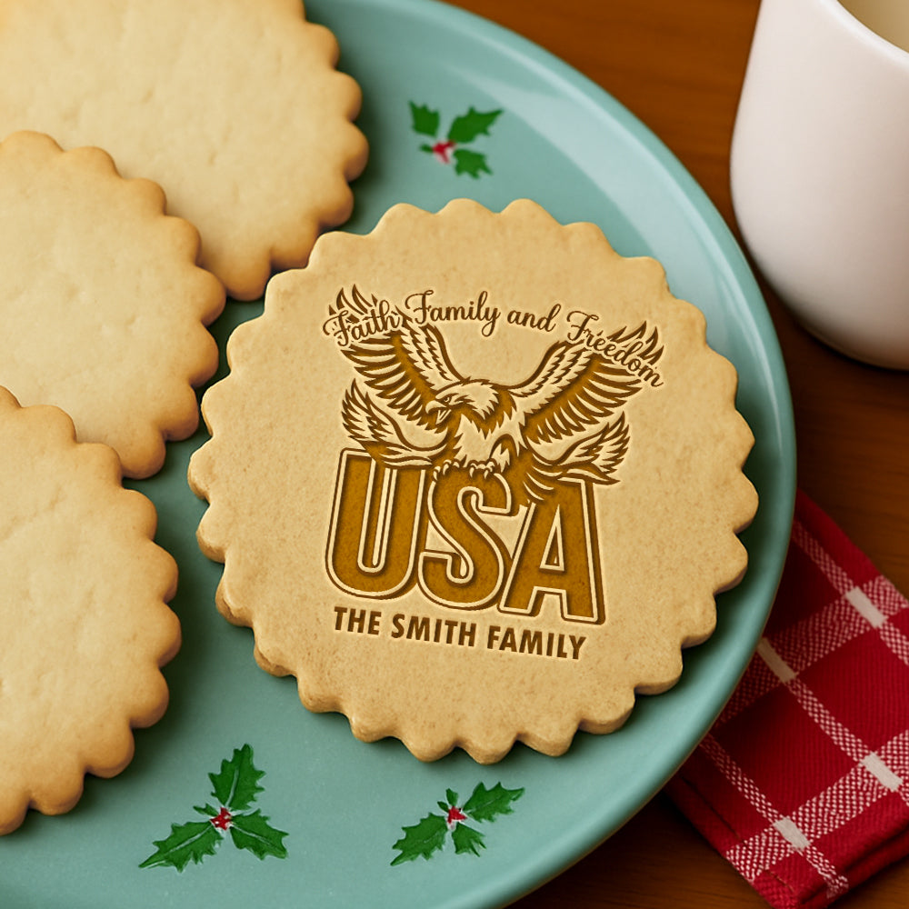 Personalized Family Name Faith, Family & Freedom America 250 Years Cookie Stamp HA75 898450