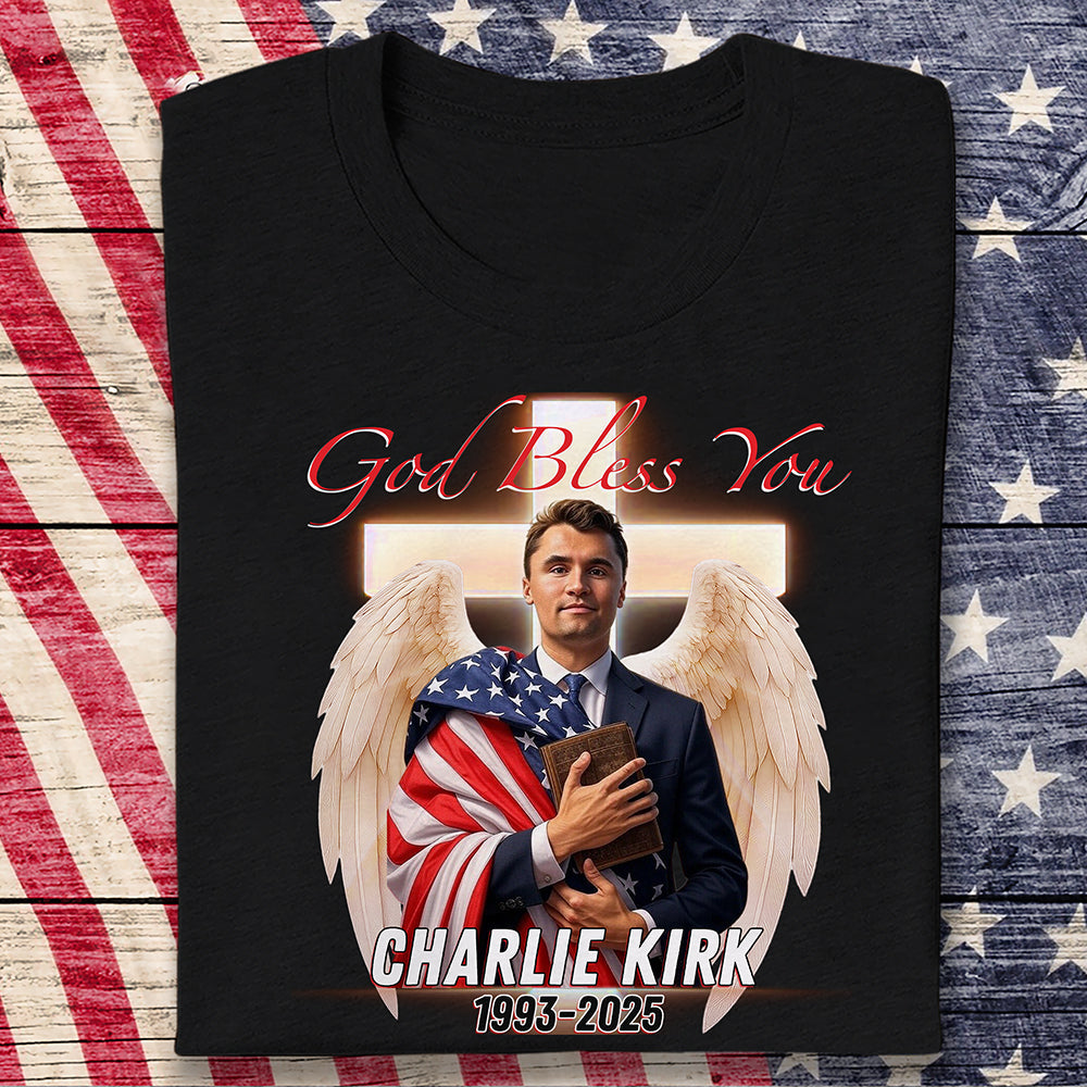 God Bless Charlie Kirk - A True Patriot Dark Shirt HO82 65778