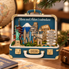 Personalized Couple Adventure Travel Suitcase Christmas Wood Ornament LM32 670683