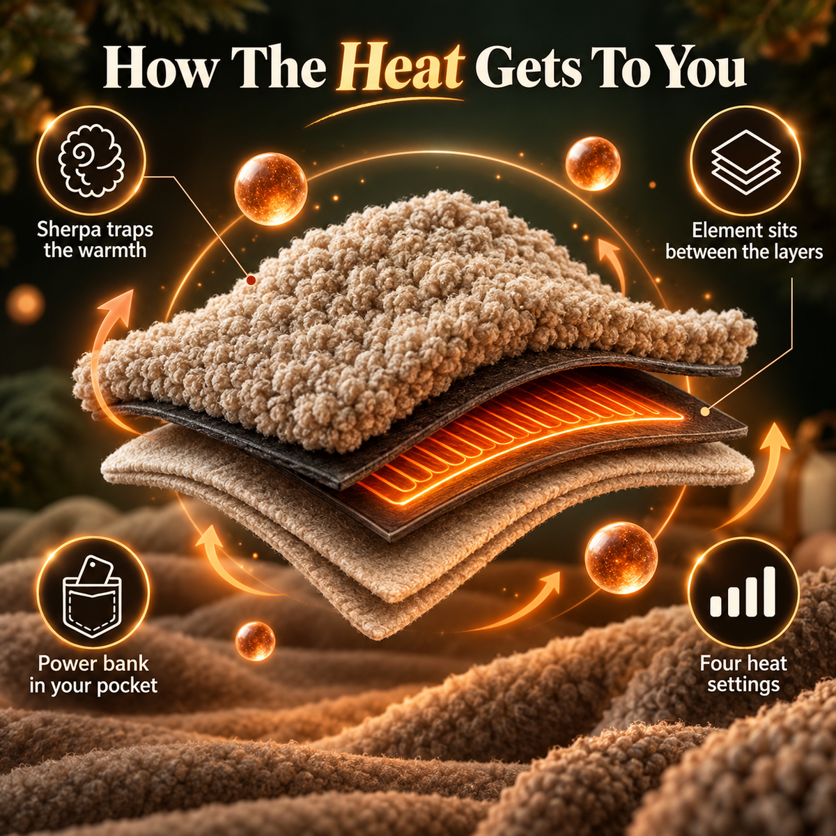 Heated Wearable Blanket for Adults HA75 922216