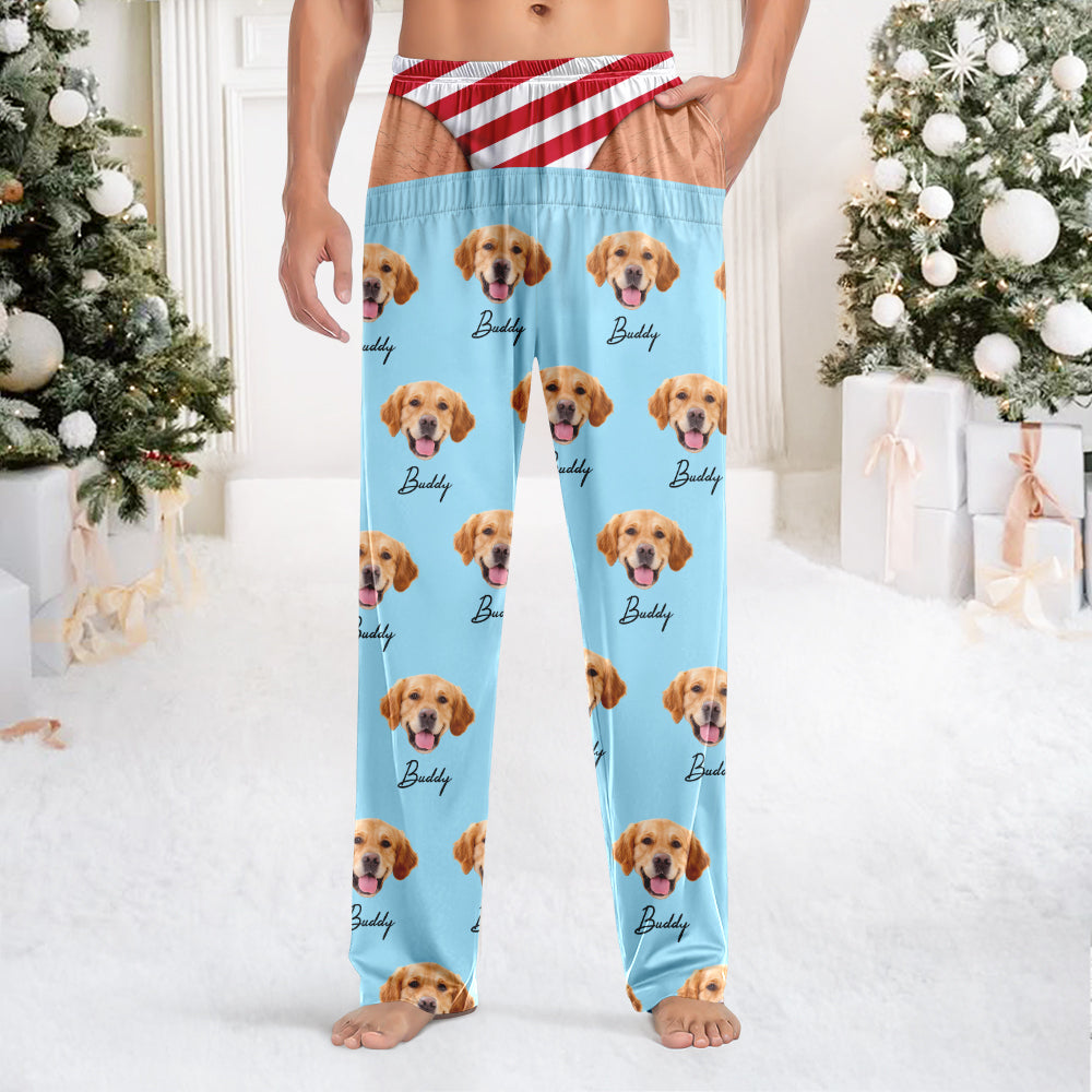 Custom Pet Photo Pajama Pants Funny Pet Lover Gift for Dog Moms & Dads TH10 171171