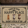 Personalized This Is My Happy Place Welcome Doormat Dog Lover Gift TH10 170487