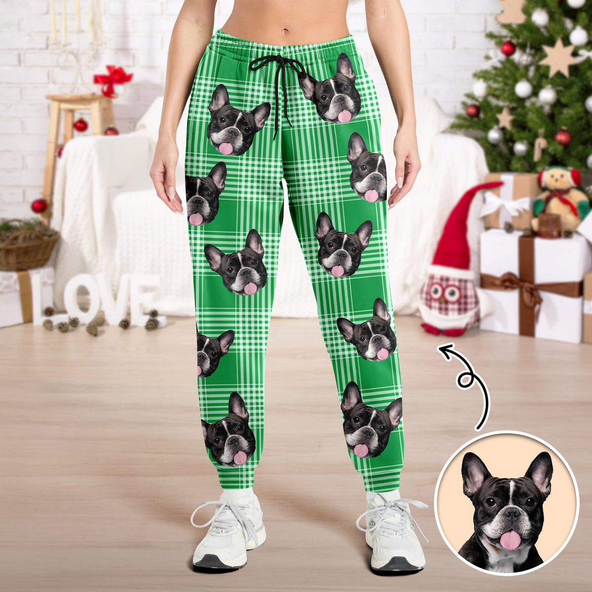 Custom Dog Photo Sweatpants Gift For Christmas HO82 894950