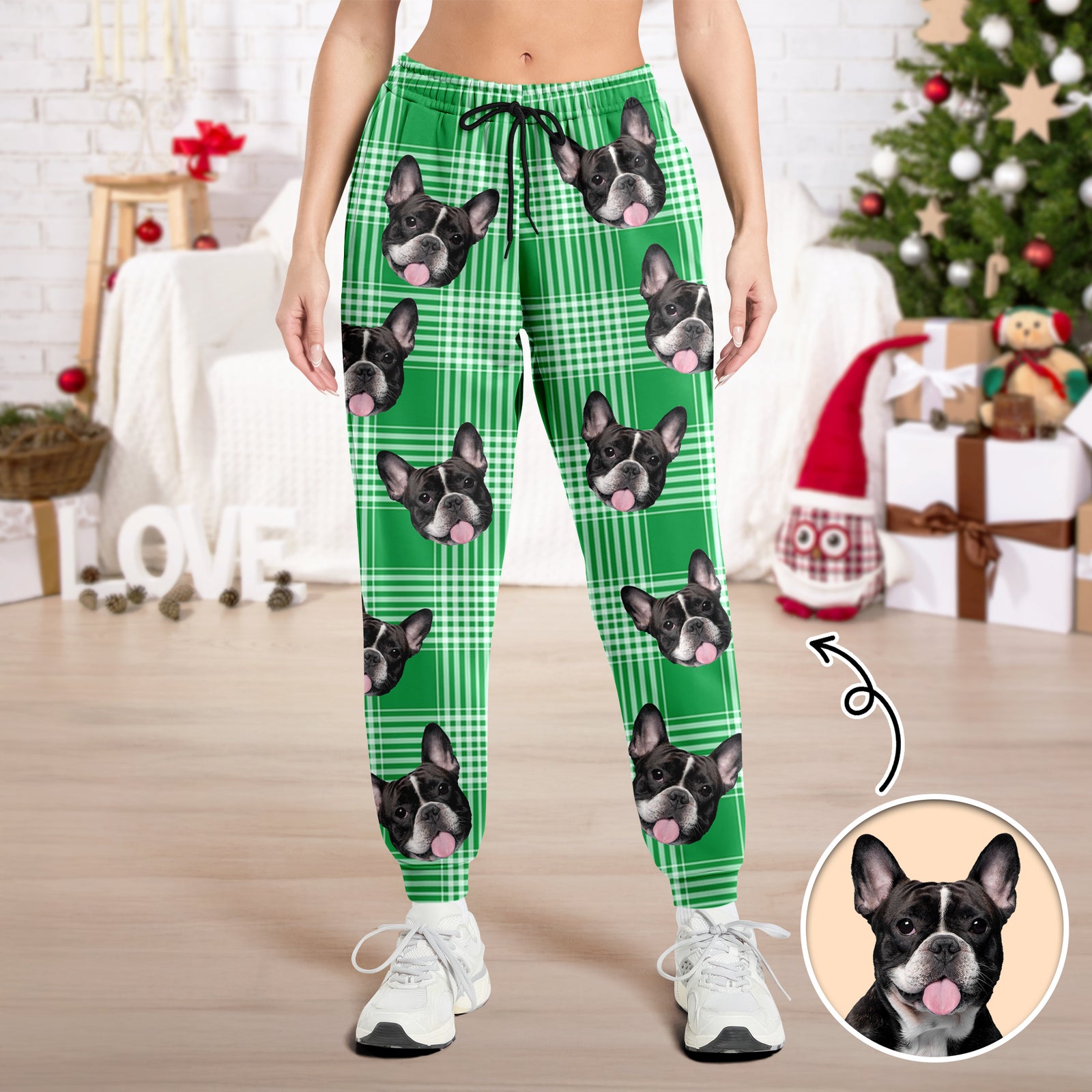 Custom Dog Photo Sweatpants Gift For Christmas HO82 894950