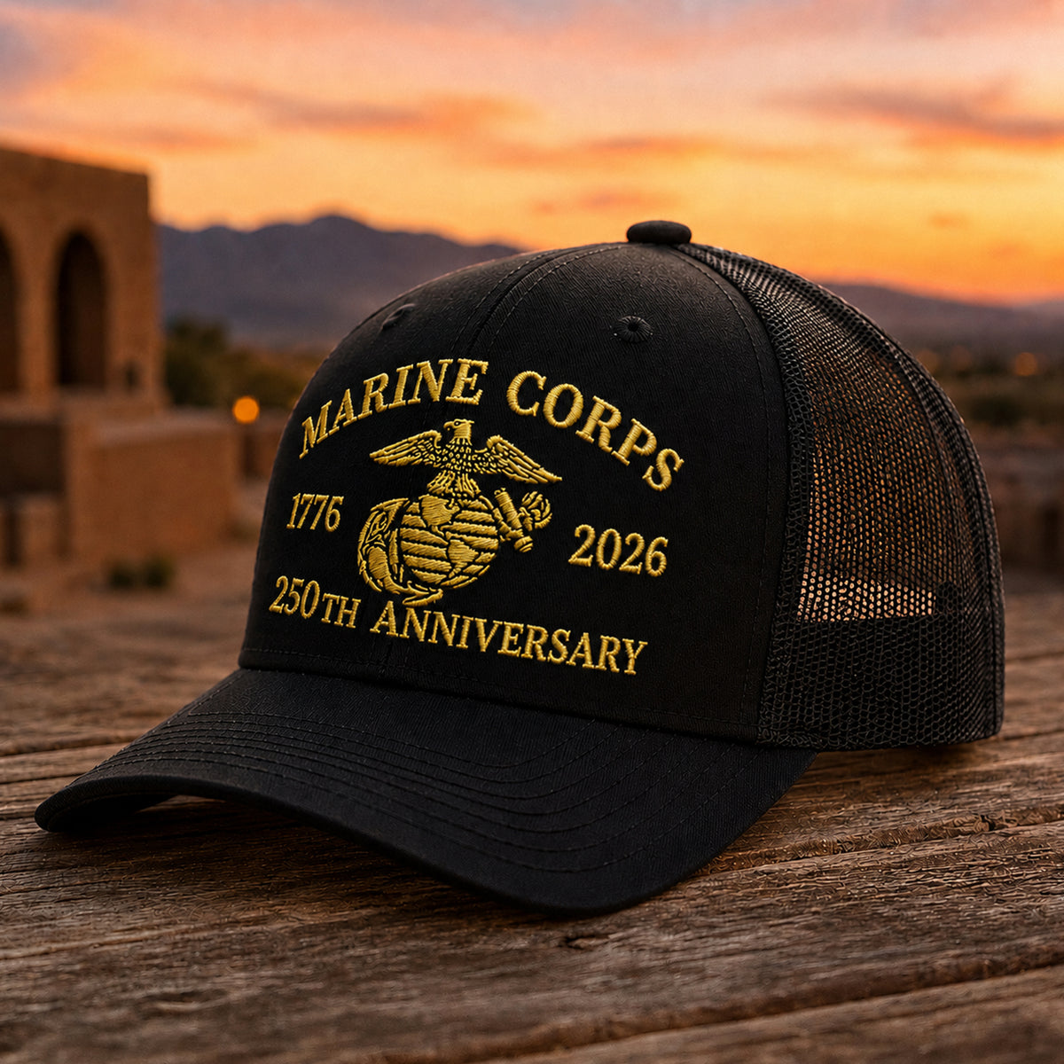 Marine Corps 250th Anniversary 1776-2026 Embroidered Trucker Hat HO82 902884